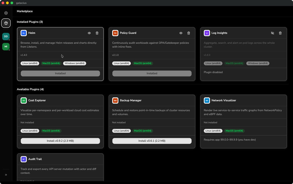 Galacius plugins